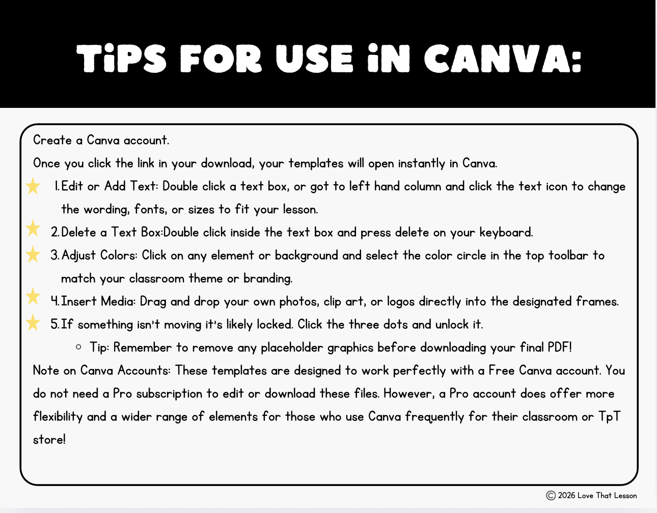Canva Vocabulary Templates | Editable Word Walls, Flash Cards & Vocabulary Activities - Love That Lesson Shop