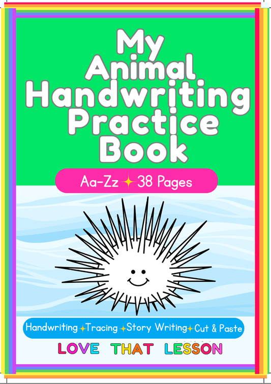My Animal Handwriting Practice Book ~ Alphabet Tracing & Writing Printable, Aa-Zz, 39 Pages - Love That Lesson Shop
