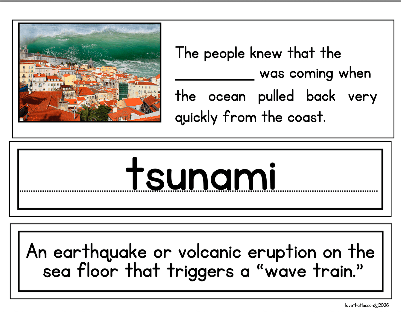 Natural Disasters Academic Vocabulary Word Wall | Earth Science | ESL & ELL Support - Love That Lesson Shop